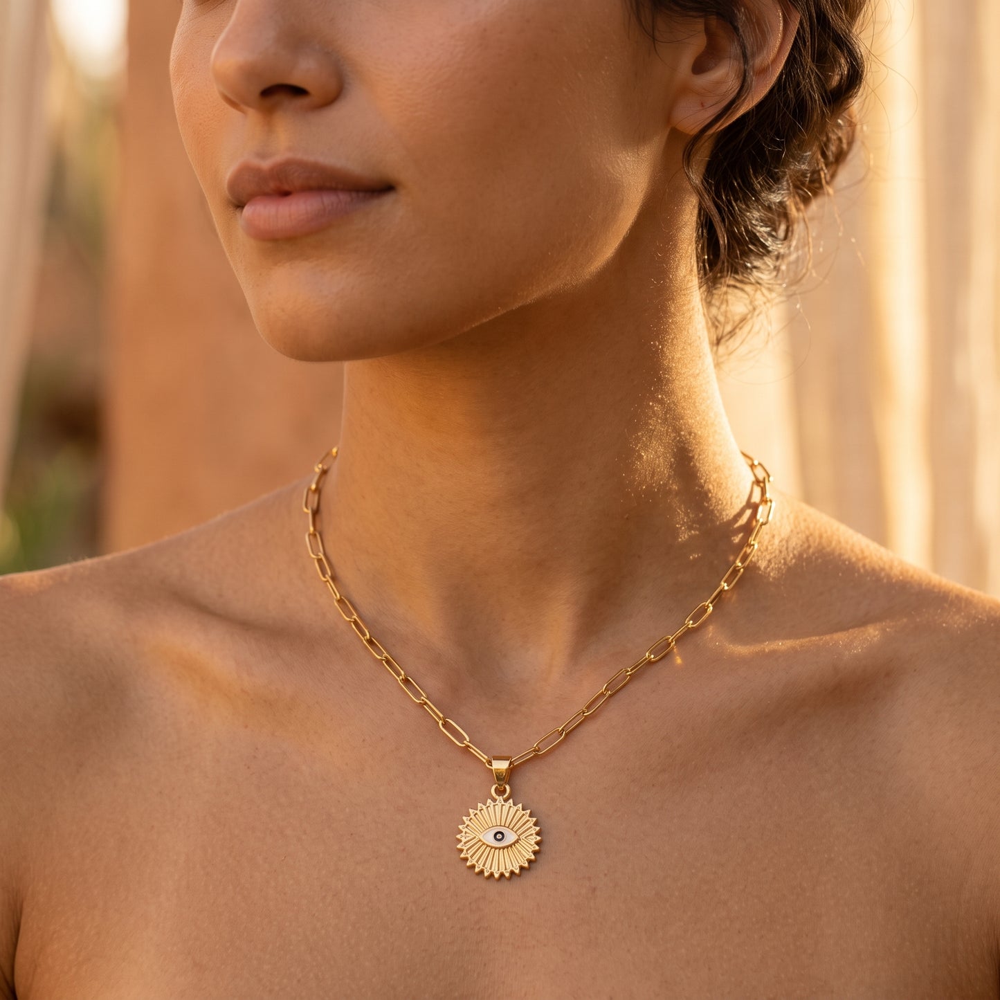 Die Solis Evil Eye Halskette