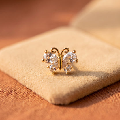 The Butterfly Crystal Piercing Stud