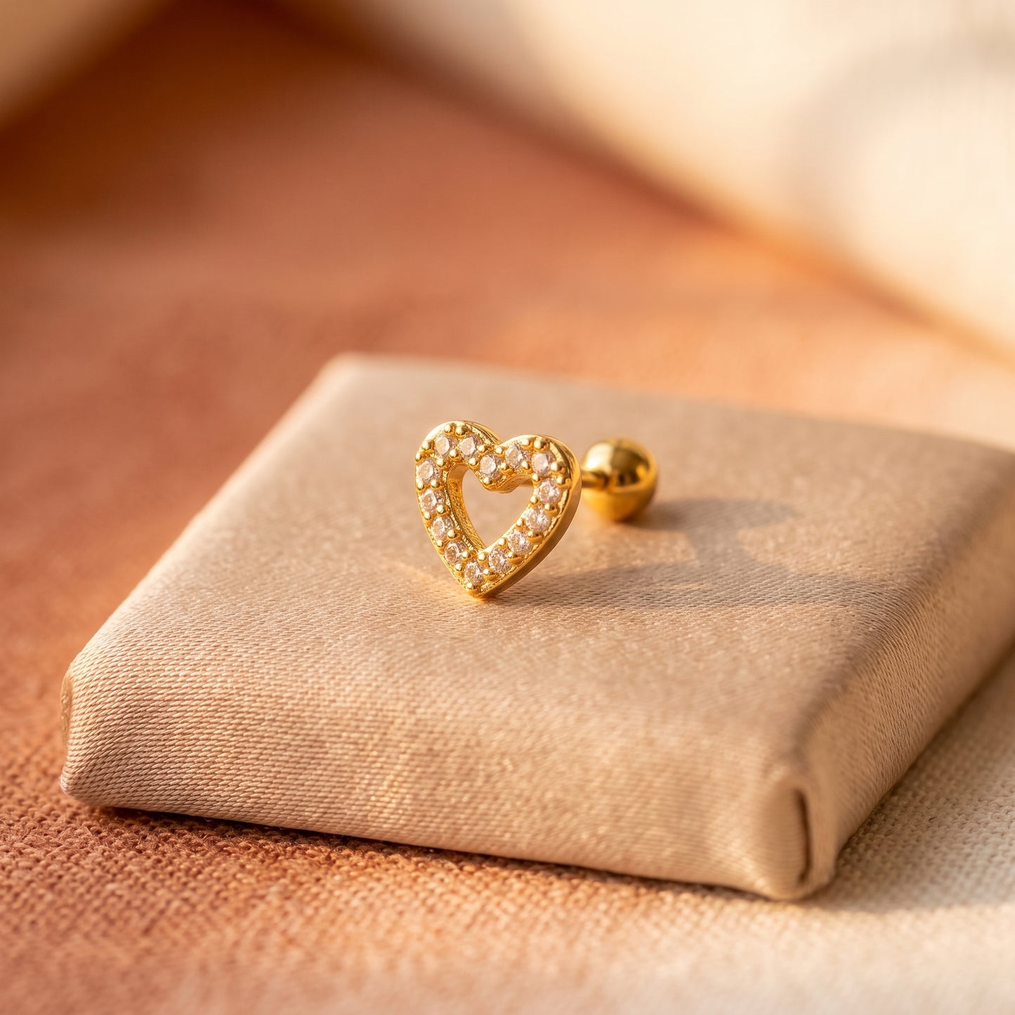 The Amour Heart Piercing Stud