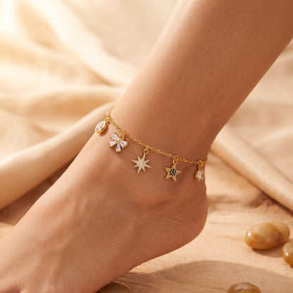Die Stella Charm Fußkette